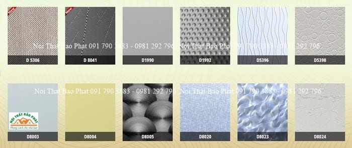 Bảng Màu Laminate Kim Loại