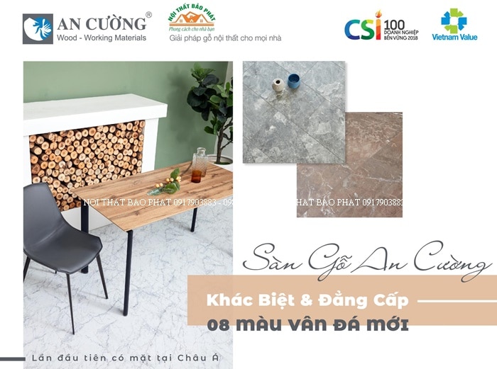 Màu Sắc Vân Đá Sàn Gỗ An Cường